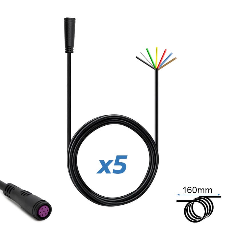 Conector waterproof 8mm 7 pin